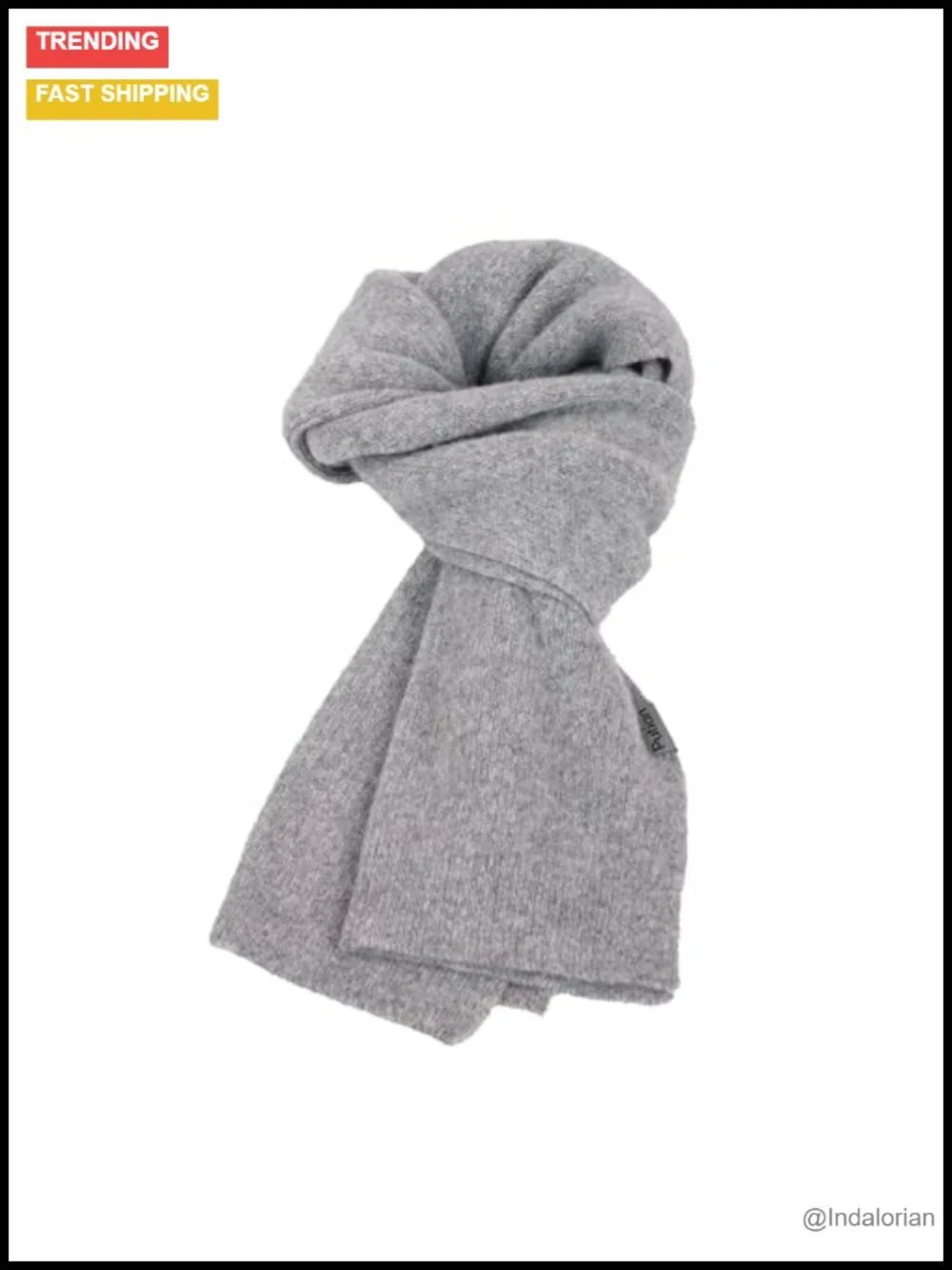 100% Merino Wool Knit Scarf Unisex Cold Weather Neck Warmer